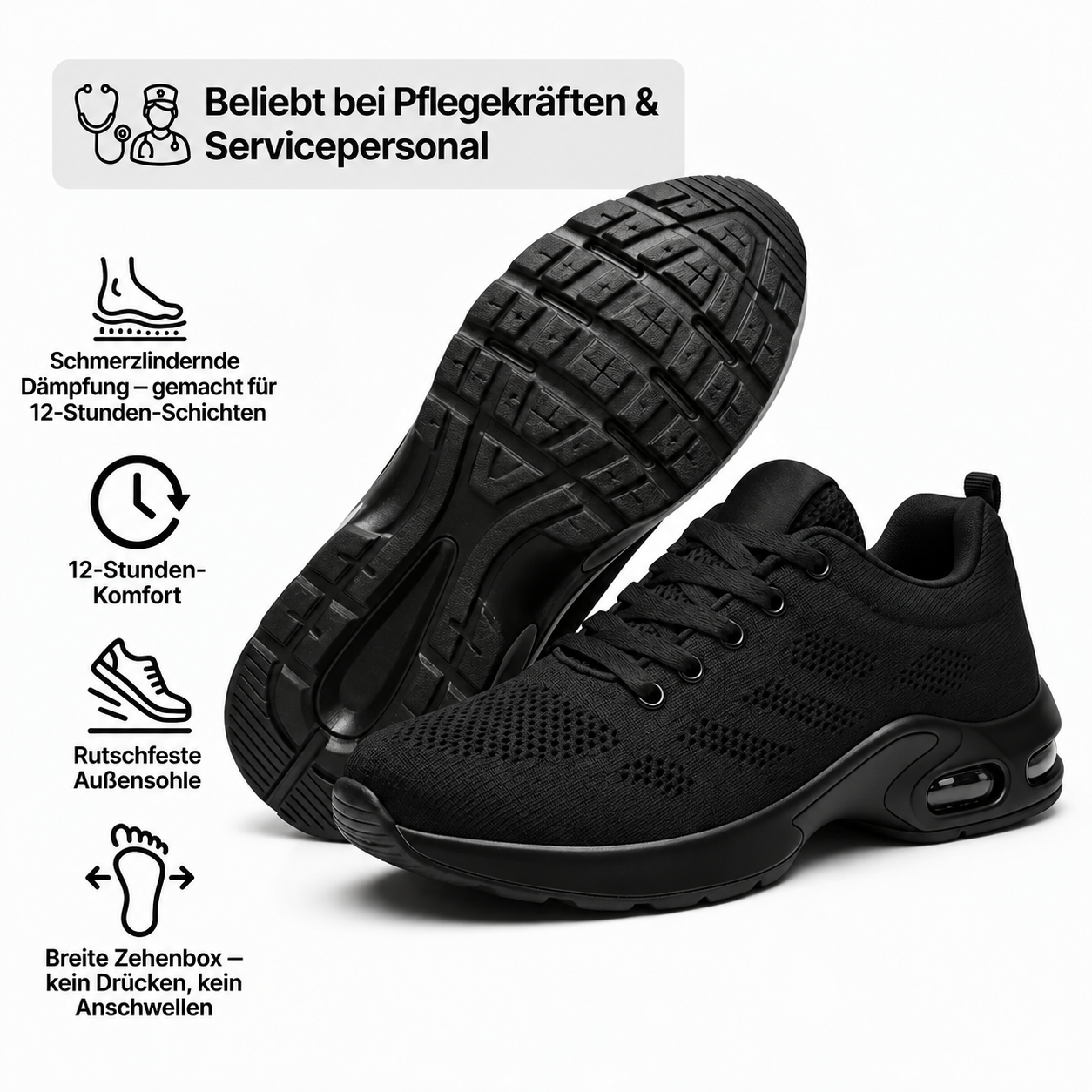 DREEMYZ™ Pro — Schuhe für 12-Stunden-Schichten zur Linderung von Fuß-, Knie- und Rückenschmerzen den ganzen Tag über