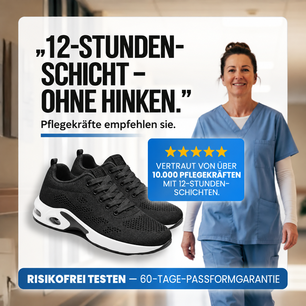 DREEMYZ™ Pro — Schuhe für 12-Stunden-Schichten zur Linderung von Fuß-, Knie- und Rückenschmerzen den ganzen Tag über
