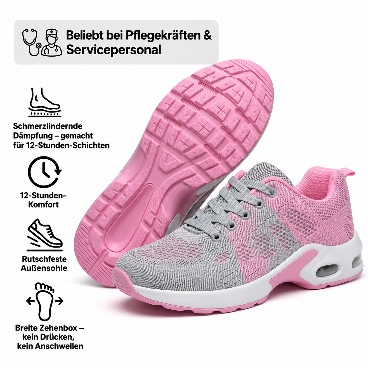 DREEMYZ™ Pro — Schuhe für 12-Stunden-Schichten zur Linderung von Fuß-, Knie- und Rückenschmerzen den ganzen Tag über