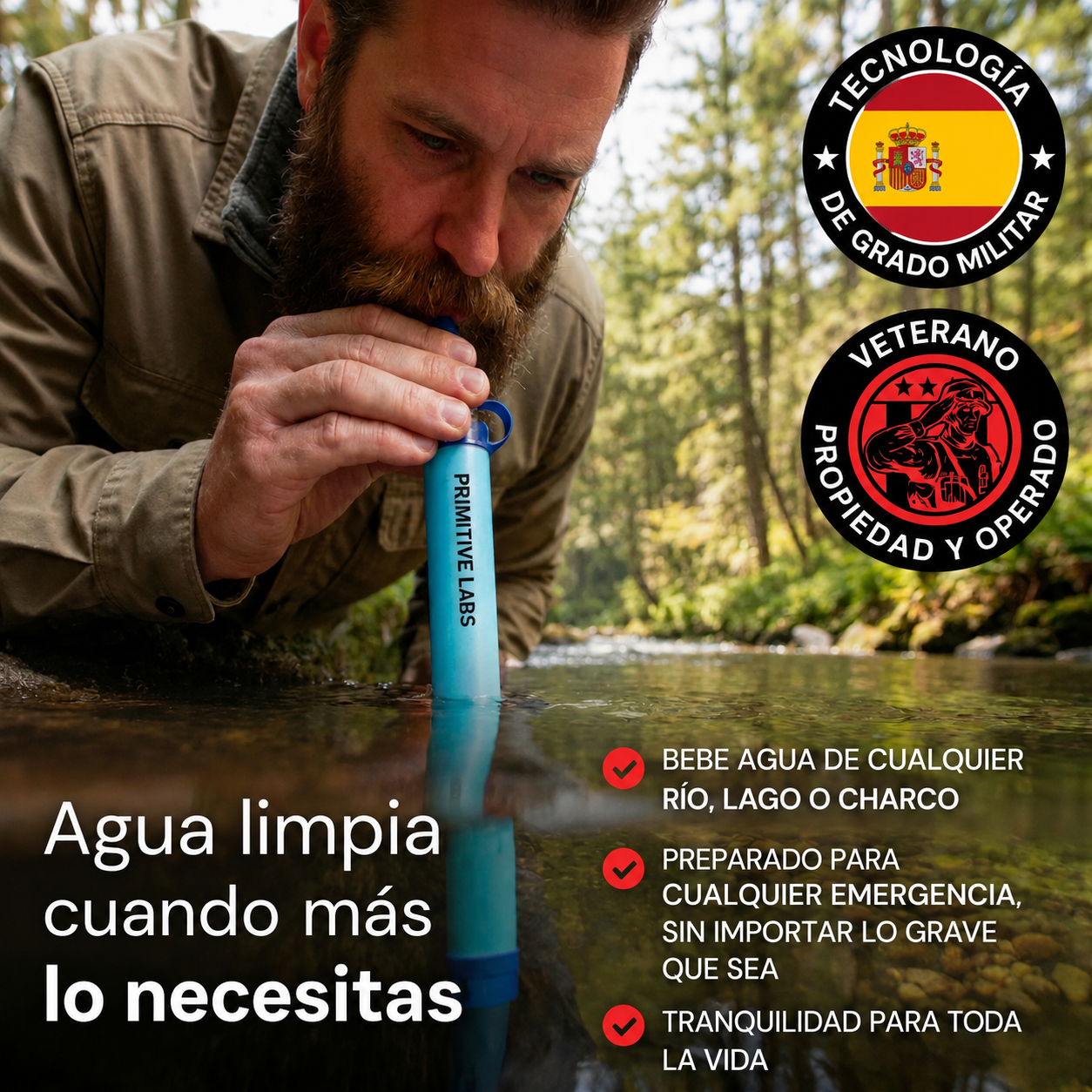 HYDRA-X1™ Filtro de Agua de Emergencia (400 galones)