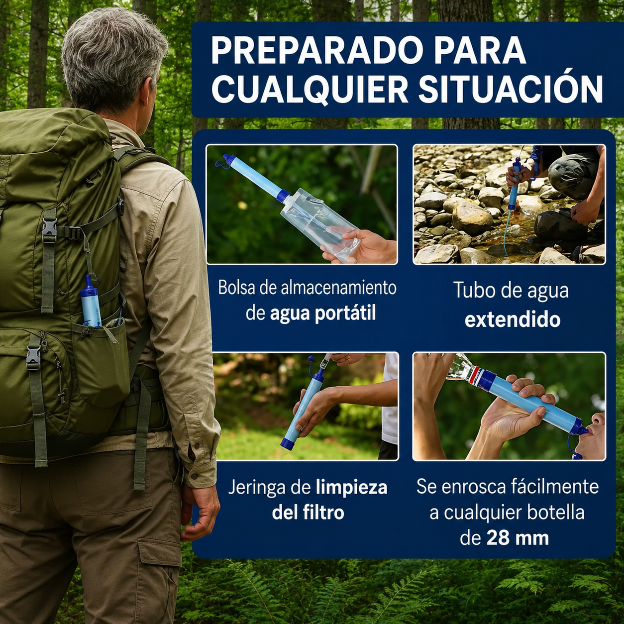 HYDRA-X1™ Filtro de Agua de Emergencia (400 galones)