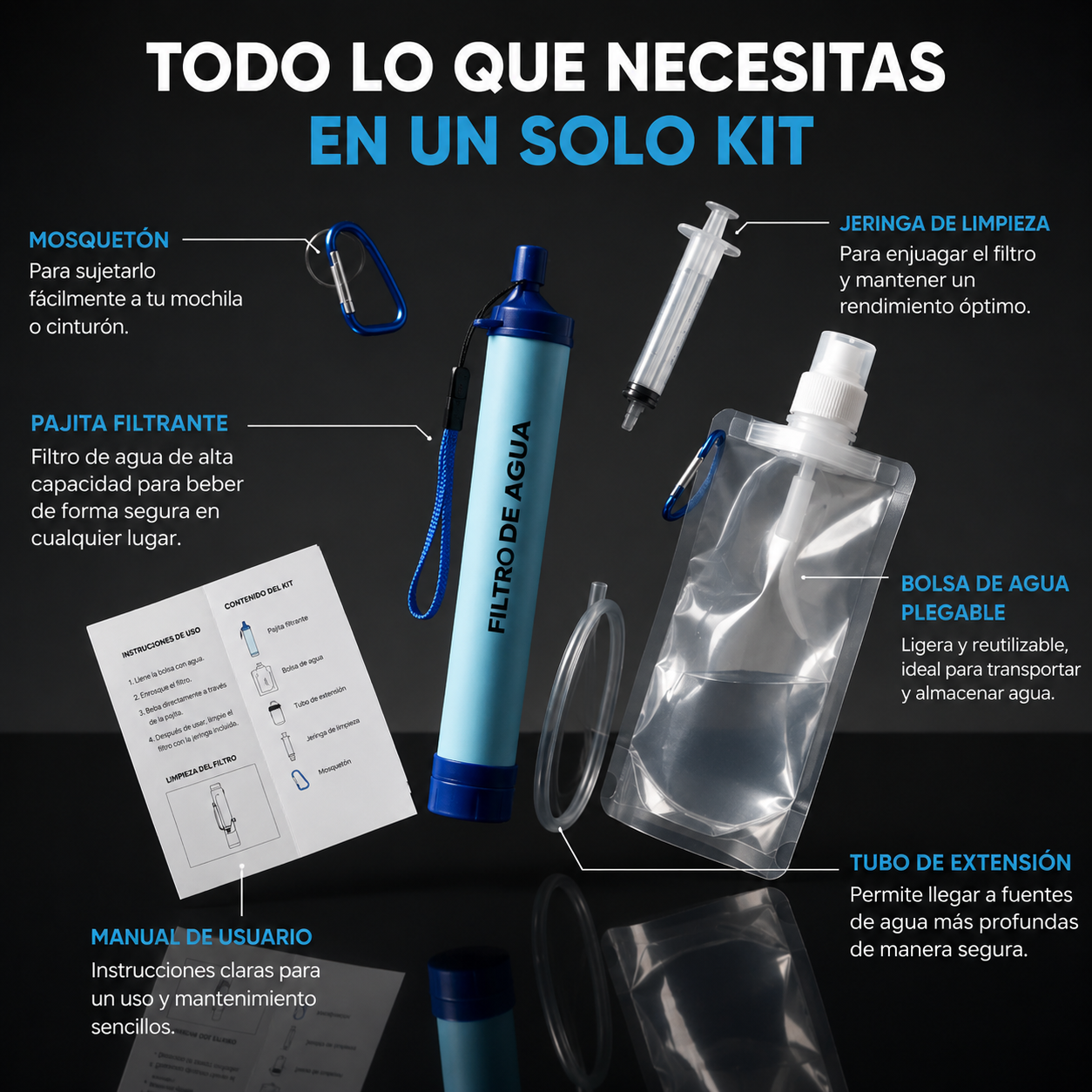 HYDRA-X1™ Filtro de Agua de Emergencia (400 galones)